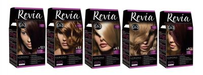 Produkty do koloryzacji włosów marki REVIA