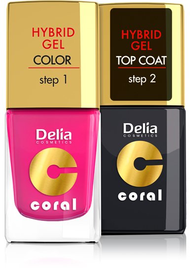 Coral HYBRID GEL od Delia Cosmetics 16
