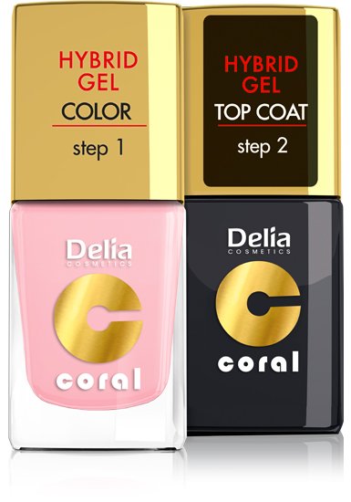 Coral HYBRID GEL od Delia Cosmetics 17
