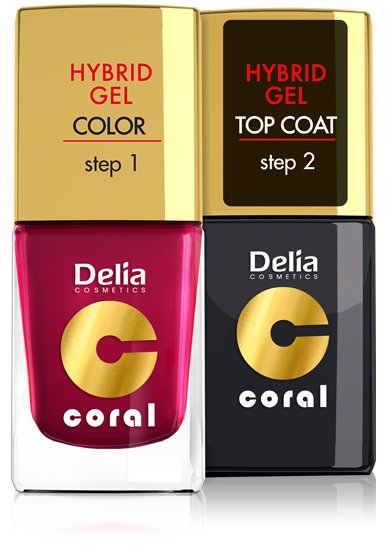 Coral HYBRID GEL od Delia Cosmetics 6